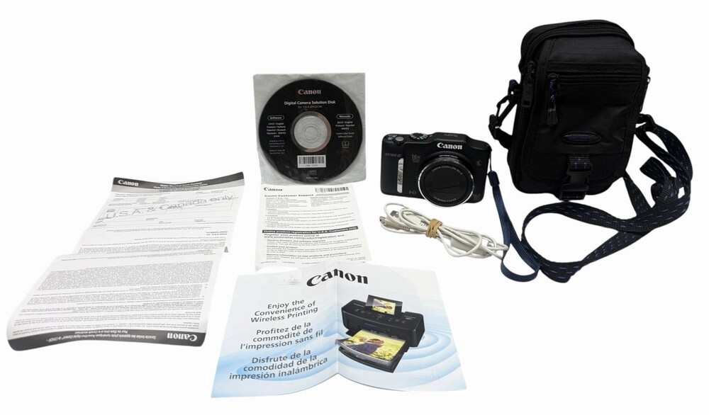 Canon PowerShot SX160 IS 16MP Digital Camera 16x Zoom 16GB SD Card Case Tested